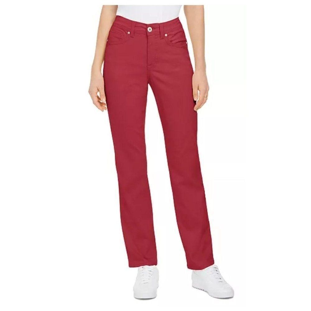 Style & Co Petite Tummy-Control Straight-Leg Jeans